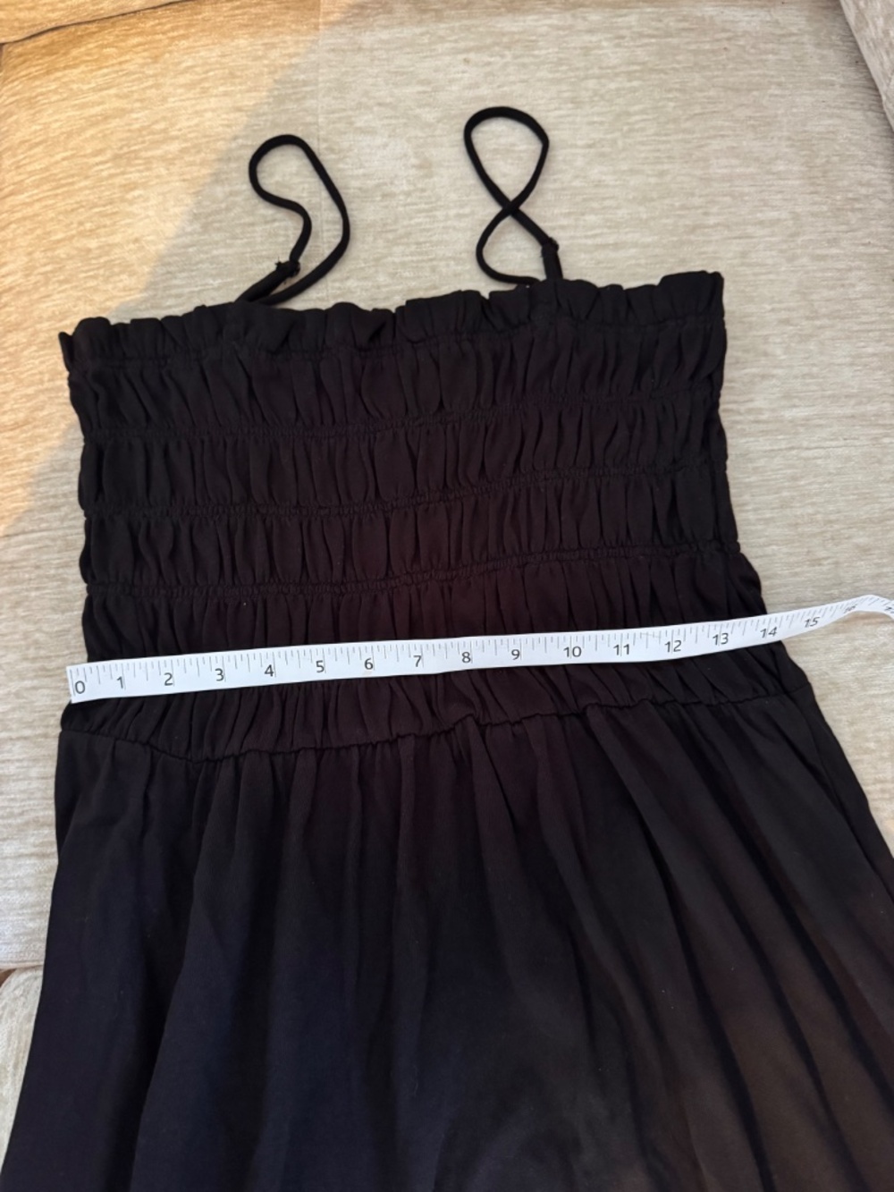 H&M Maxi Dress with Spaghetti Straps Black size Med. NWT - Picture 7 of 8